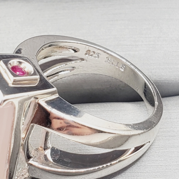Pink Quartz - Ruby Ring - Picture 4 of 8